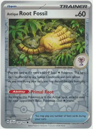 Antique Root Fossil, catalogue front