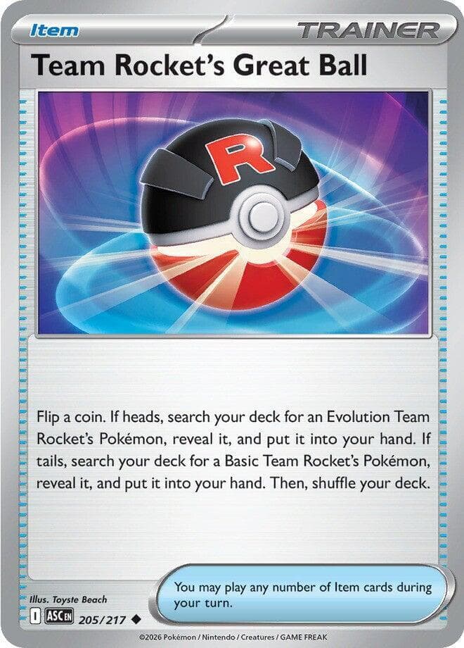 Team Rocket's Great Ball, catalogue front