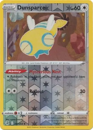 Dunsparce, catalogue front