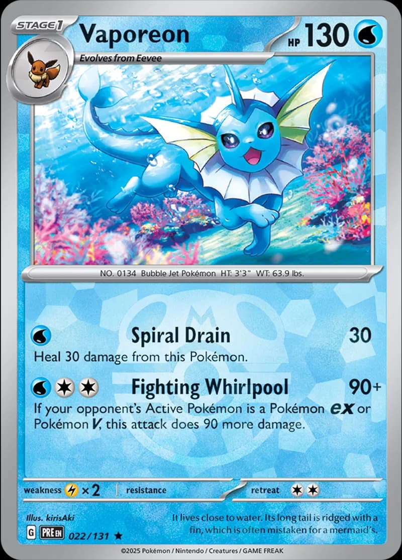 Vaporeon, catalogue front