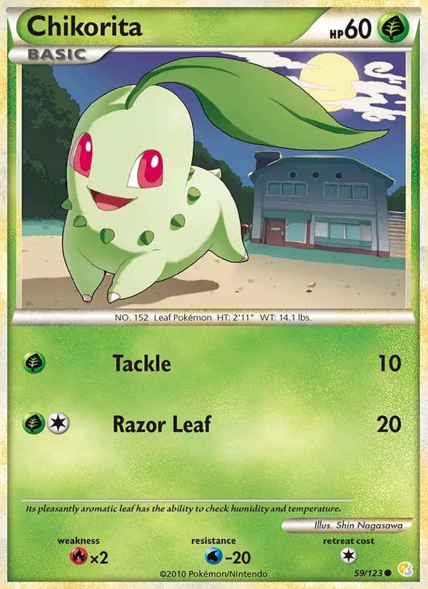 Chikorita, catalogue front