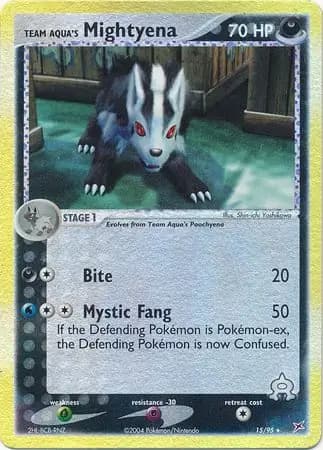 Team Aqua's Mightyena, catalogue front