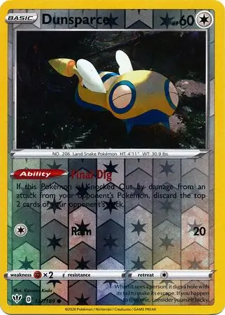Dunsparce, catalogue front
