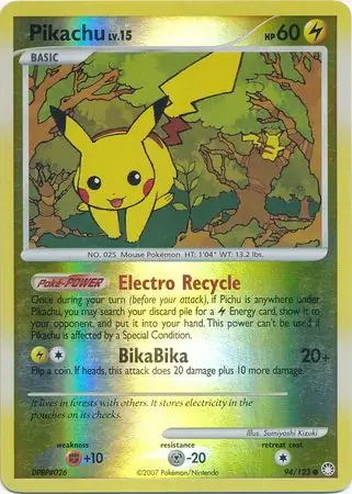 Pikachu, catalogue front