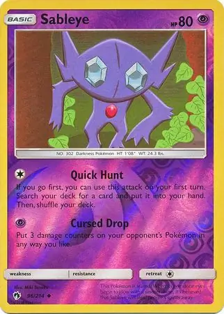 Sableye, catalogue front