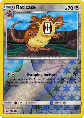Raticate, catalogue front