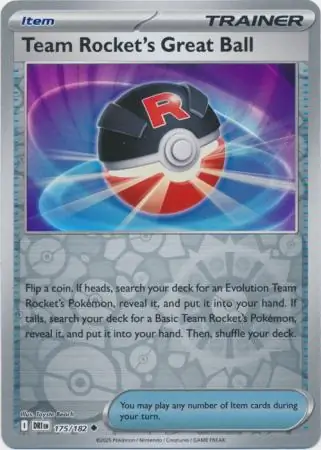 Team Rocket's Great Ball, catalogue front
