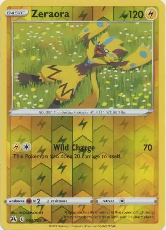 Zeraora, catalogue front