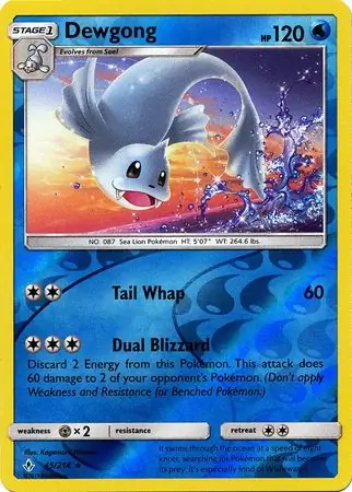 Dewgong, catalogue front