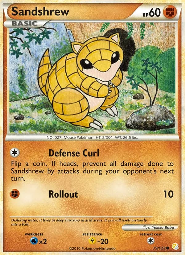 Sandshrew, catalogue front