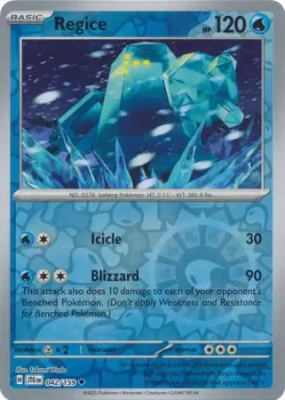 Regice, catalogue front