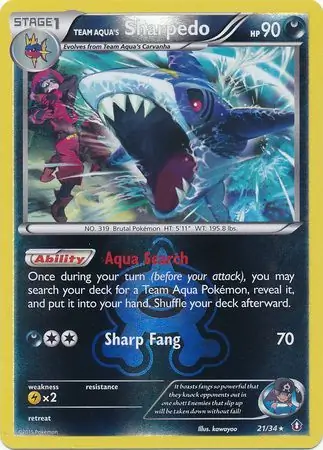 Team Aqua's Sharpedo, catalogue front