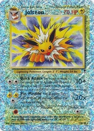 Jolteon, catalogue front