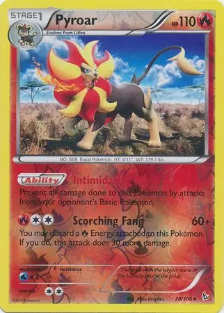 Pyroar, catalogue front