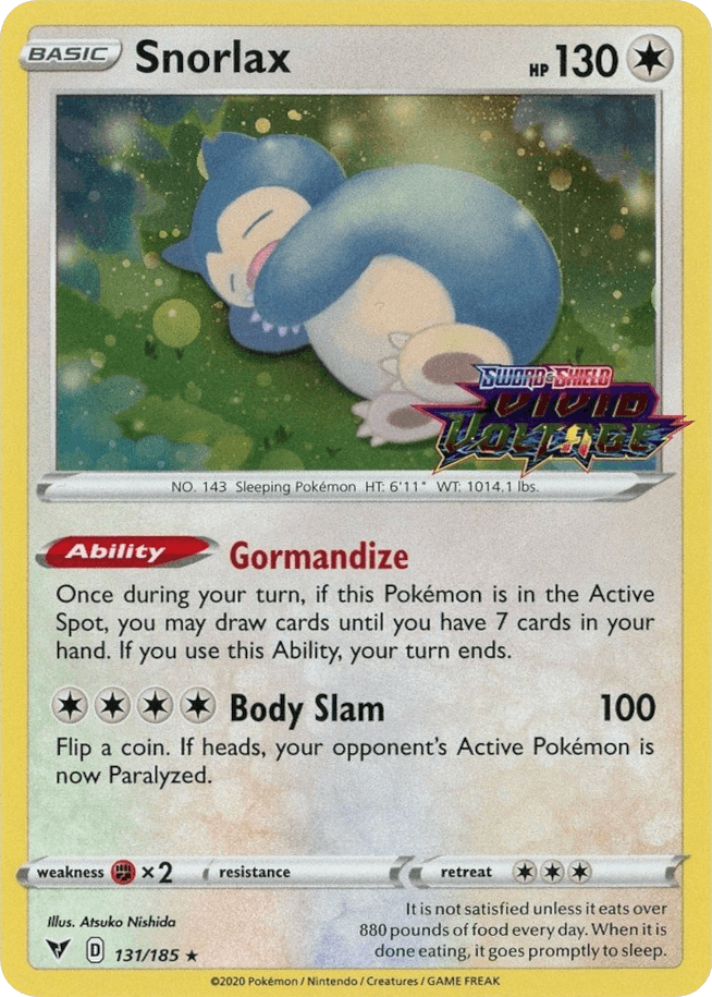 Snorlax, catalogue front