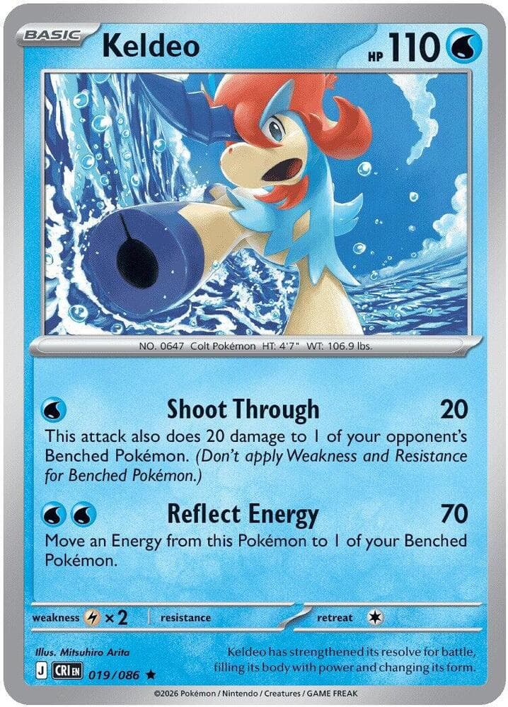 Keldeo, catalogue front