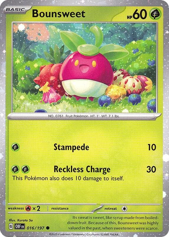 Bounsweet, catalogue front