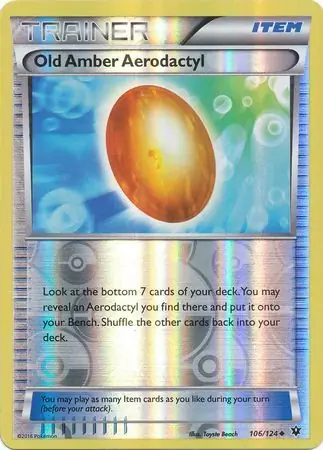 Old Amber Aerodactyl, catalogue front