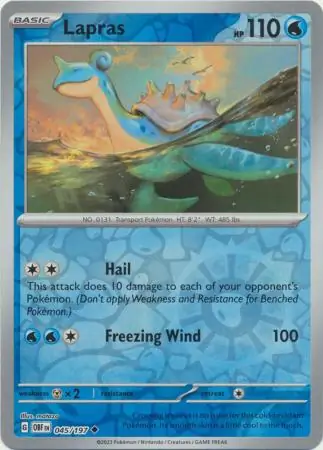 Lapras, catalogue front