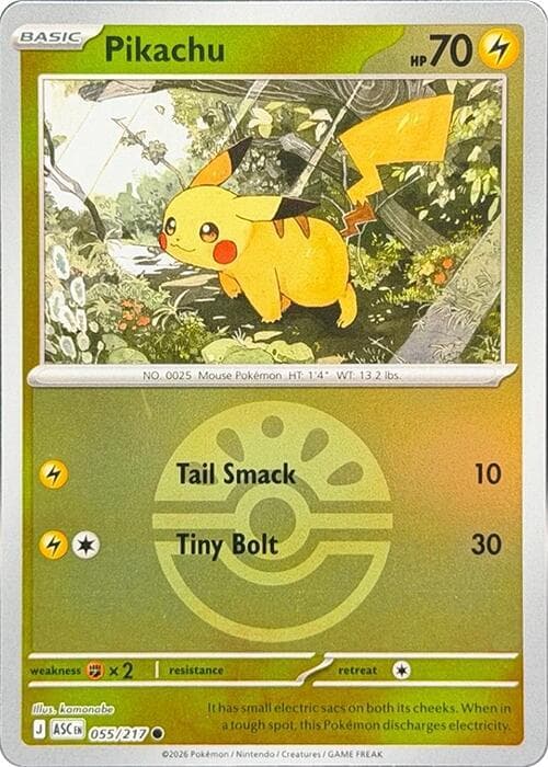 Pikachu, catalogue front