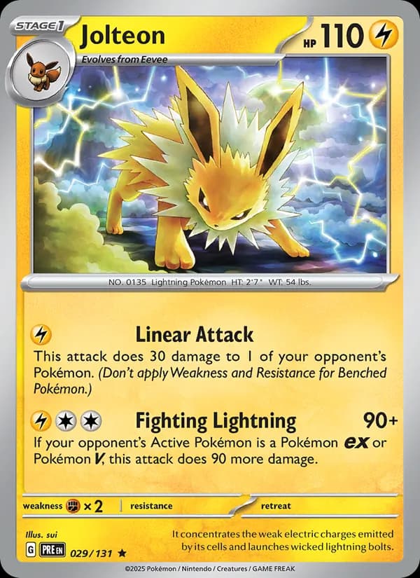 Jolteon, catalogue front