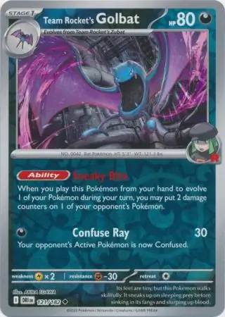 Team Rocket's Golbat, catalogue front