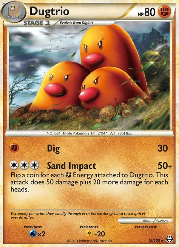 Dugtrio, catalogue front