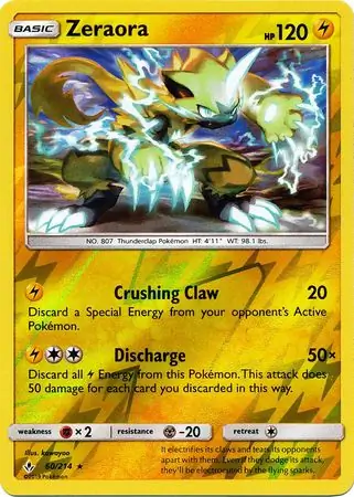 Zeraora, catalogue front