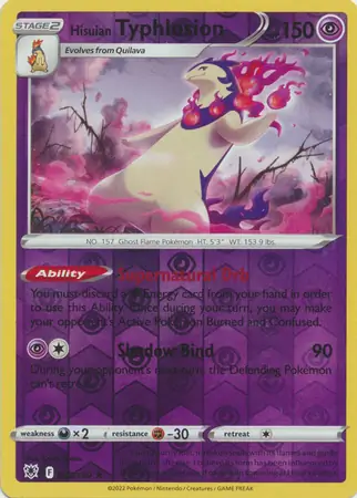 Hisuian Typhlosion, catalogue front