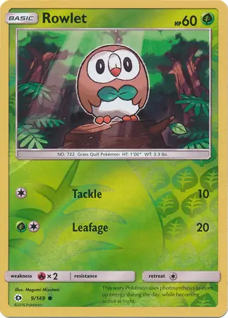 Rowlet, catalogue front