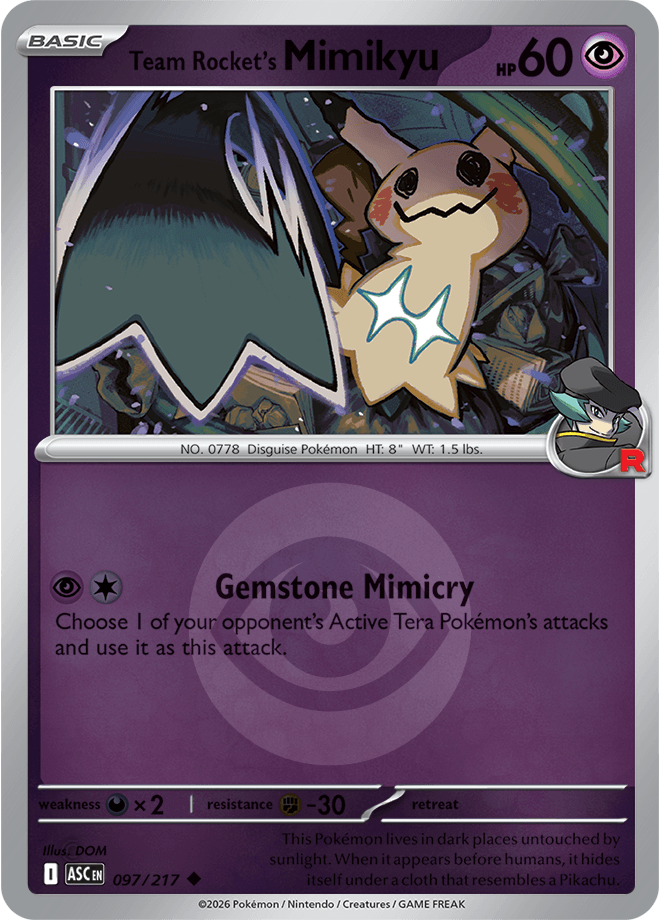 Team Rocket's Mimikyu, catalogue front