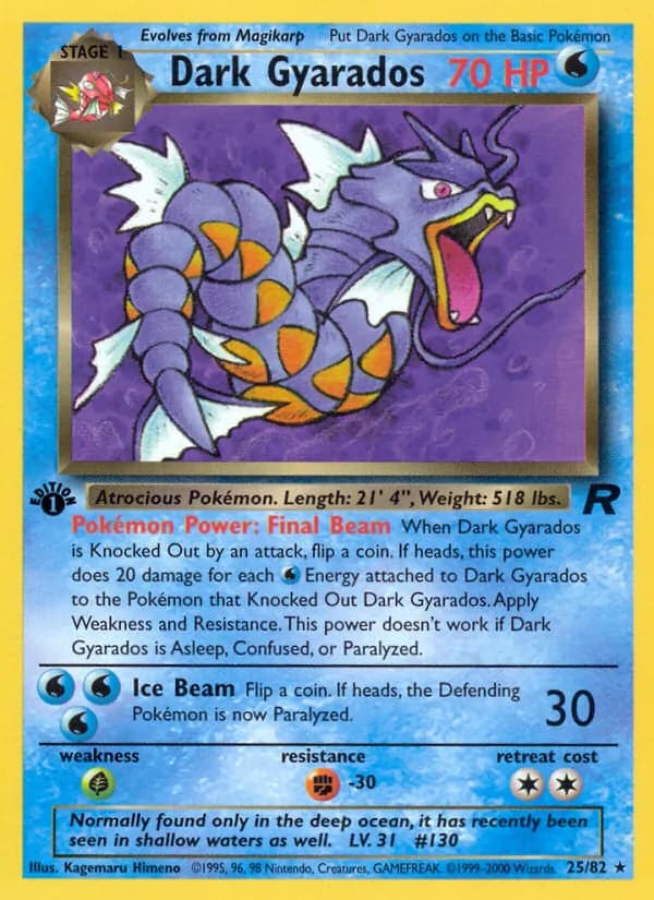 Dark Gyarados, catalogue front