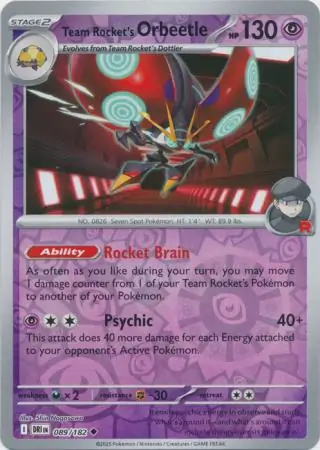Team Rocket's Orbeetle, catalogue front