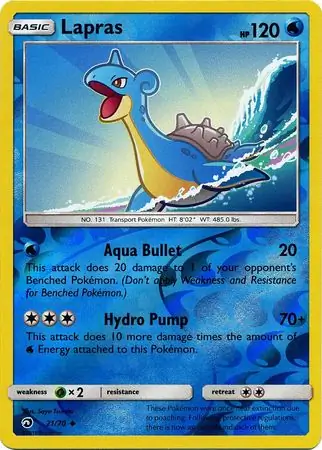 Lapras, catalogue front