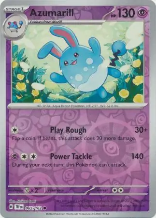 Azumarill, catalogue front
