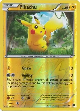 Pikachu, catalogue front