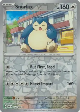 Snorlax, catalogue front