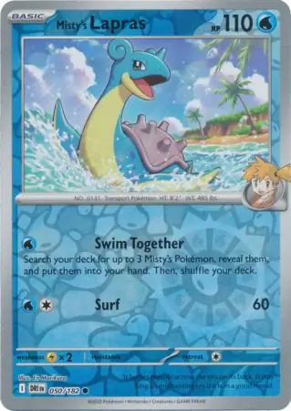 Misty's Lapras, catalogue front