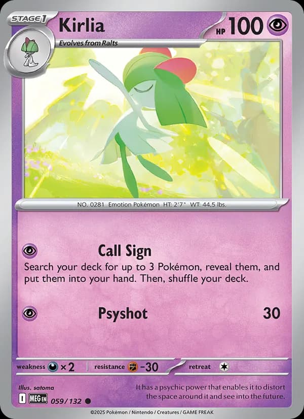 Kirlia, catalogue front