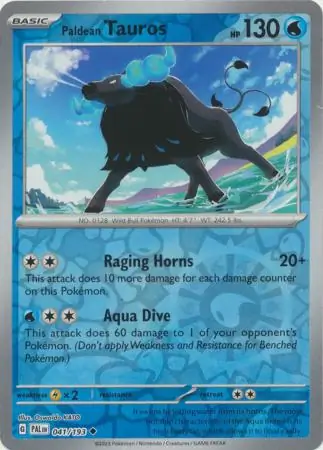 Paldean Tauros, catalogue front