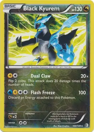 Black Kyurem, catalogue front