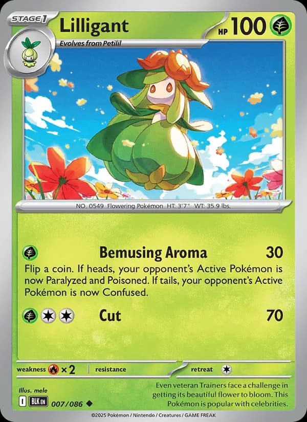 Lilligant, catalogue front