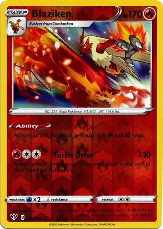 Blaziken, catalogue front