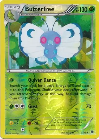 Butterfree, catalogue front