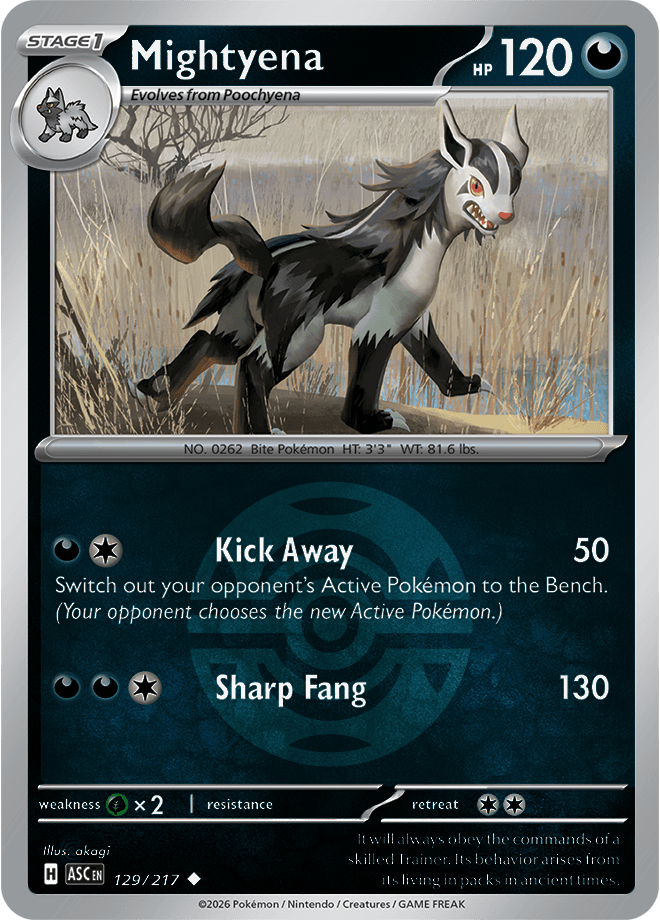 Mightyena, catalogue front