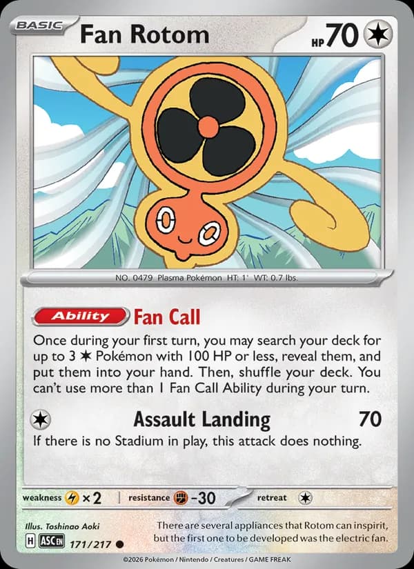 Fan Rotom, catalogue front