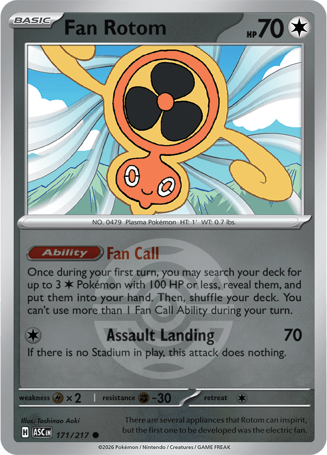 Fan Rotom, catalogue front