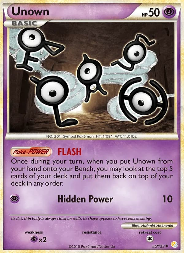 Unown, catalogue front