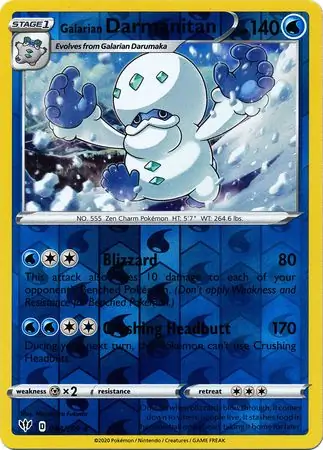 Galarian Darmanitan, catalogue front