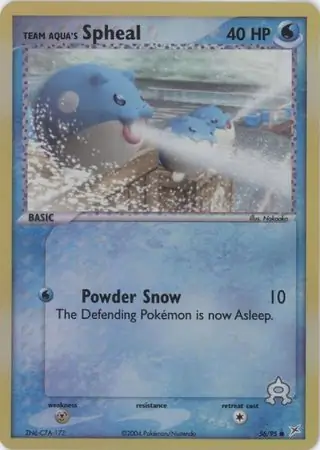 Team Aqua's Spheal, catalogue front